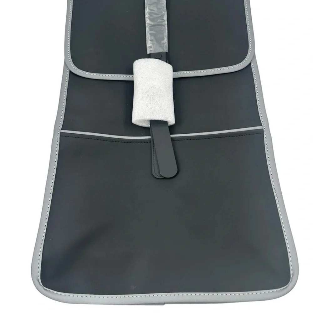 RAINS Sleek Black Reflective Backpack with‎ Gray Accents